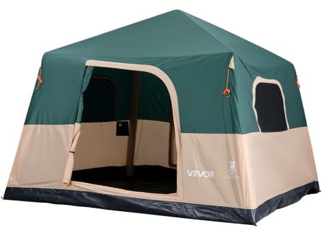 VEVOR Tienda de Campaña Inflable para 4-6 Personas, Tienda de Campaña de Inflado Automático con Batería Recargable, Impermeable y Portátil con Bolsa de Almacenamiento, para Familia Viajes Acampada