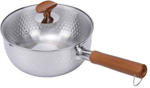 Luocute 316 Rostfri Kastrull, med Lock | 5-lagers förtjockad nonstick såsgryta, för induktionshäll, ugnssäker