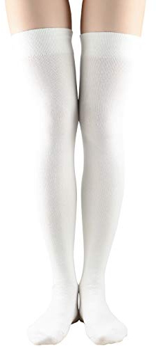 Azue Women Non Slip Thigh High Socks Fashion Tube Stockings above Knee Cosplay Socks