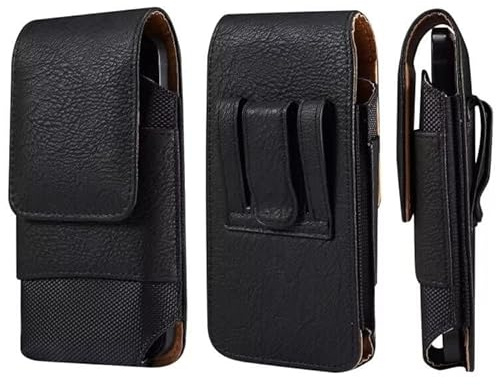Fondina Porta Cellulare da Cintura in Pelle, Custodia da Cintura per Smartphone Uomo, 7.2 Verticale Smartphone Borsa con Clip da Cintura Telefono Marsupio Portamonete Portafoglio con Portacarte