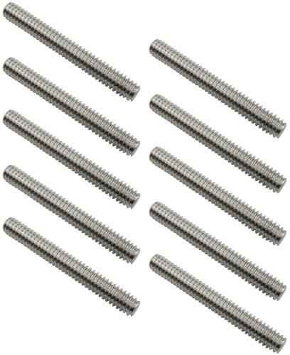 LBTODH 10PCS Hex Socket Set Screws 1/4-20 x 2 Hexagon Full Thread Cup Point Screws 304 Stainless Steel Set Grub Screws for Small Object Repair