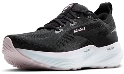 Brooks Women’s Glycerin 22 Neutral Running Shoe - Black/Orchid Ice/White - 6.5 Medium