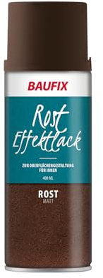 BAUFIX Rost-Effektlack rostfarben, matt, 400 ml, DIY Lack, Dekorieren von Glas Metall und Holz