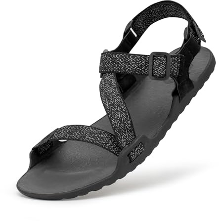 Pulltop Men's Wide Barefoot Sandals - Minimalist | Zero Drop | Ultralight Trail Running Hiking Sandals Adjustable