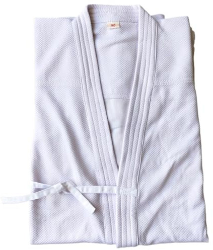 LSNNMU Judoanzug Judo-Anzüge, Hapkido-Uniform, Kendo-Anzug, Aikido-Anzug-Set, Judo-Anzug, Kendo, Aikido, Hapkido, Kampfsport, schnell trocknend FüR Das Training(White,175cm)