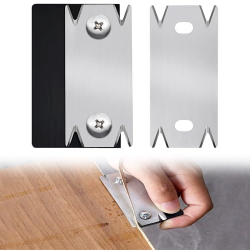 LEONTOOL Mini outil de coupe de placage de chants avec lame réversible remplaçable Raboteuse à main Coupe-bordures pour bavures de bois Raboteuse d’angle pour bois de bois, placage, PVC, ABS