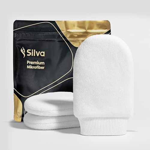 Silva Juego de 3 almohadillas desmaquillantes y de limpieza lavables, almohadillas desmaquillantes de microfibra reutilizables, toallitas desmaquillantes para rostro y ojos, suaves con la piel y