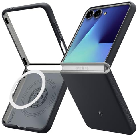 Spigen for Galaxy Z Flip 7 Case, Nano Pop MagFit [Fast Wireless Charging/Magnet for Galaxy] - Black Sesame