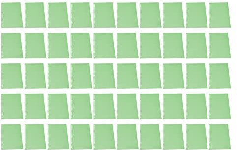 50 pezzi di proteggi-fogli opachi A5, copertina traslucida in plastica PP per rilegatura di documenti con 20 fori, ideale per quaderni, rapporti e presentazioni; resistente (Verde)