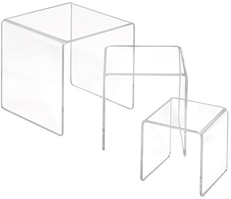 3er Set Dekobrücken aus Acrylglas/Dekopodest/U-Ständer/U-Aufsteller/Dekowinkel/Acryl
