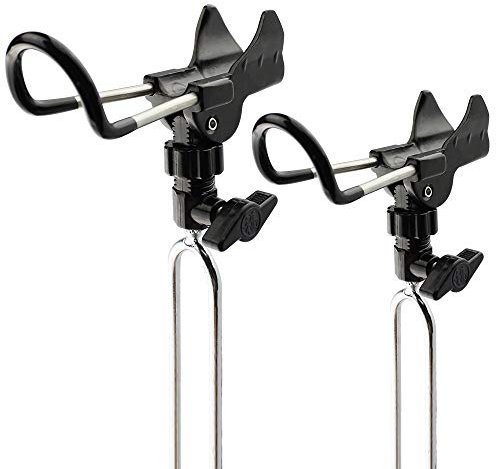 Shackcom Edelstahl Rutenhalter Angelrute Halter Ruten Ständer Rutenablage Halterung Einstellbar Fishing Rod Holder zum Angeln-1 Paar