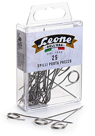 25 Spilli Porta prezzo Inox 1,00 x 60 mm
