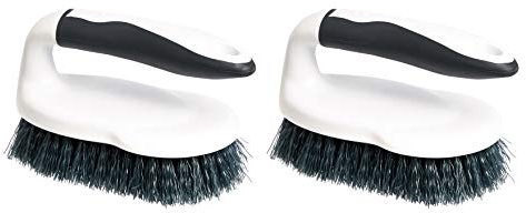 Amazon Basics Universal-Scheuerbürste, 2 Stück (Früher Marke AmazonCommercial), Schwarz/Weiß