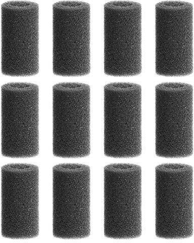 KINMINGZHU 12 Pieces Black Pre-Filter Sponge Foam Roll Accessories for Aquarium Fish Tank