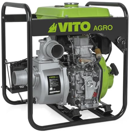 VITO - Motopompe diesel 5CV 246 cm3 Pompe à eau Raccord 3/80 mm Autonomie 11h
