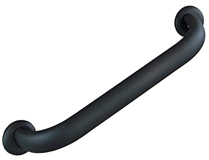 WENKO Wandhaltegriff Secura, 47,5 cm lang, für sicheren Halt im Bad, wie Dusche, Badewanne und an der Toilette, stabiler Haltegriff zum Bohren, aus rostfreiem Aluminium, 67,5 x 7 x 12 cm, Anthrazit