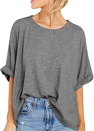 GeGekoko Women Oversized T-Shirt Summer Casual Short Sleeve Loose Tee Tops