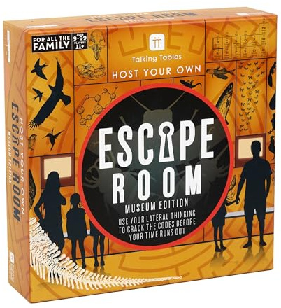 Talking Tables Museum Escape Room Spiel Geschenk für Kinder, Löse einzigartige Rätsel und Codes, um rechtzeitig den Ausgang zu finden! Interaktives Spiel für die ganze Familie ab 9 Jahren, 2+6 Spieler