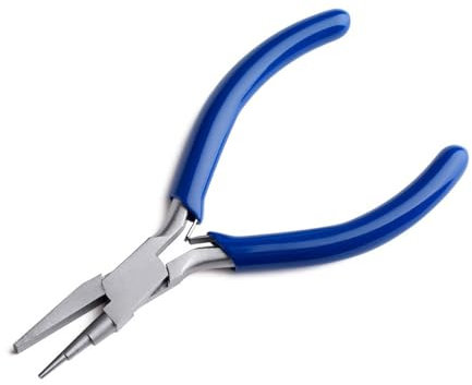 Alicates de punta media redonda y cóncava, suministros esenciales para hacer joyas, juego de alicates de punta redonda