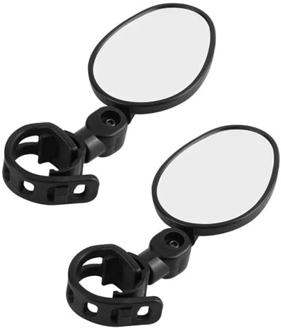 Retroviseur Velo, Rétroviseur Vélo électrique, Rétroviseur Trottinette électrique,Miroirs de Vélo,Rétroviseur de Vélo Miroir Convexe 360° Réglable,Vélo Vue Arrière,Réglable Rotatif Guidon Monté,2PC