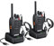 Proster Walkie Talkies for Adults Long Range - Rechargeable Walkie Talkies 2PCS with 16 Channels, VOX Function, LED Flashlight, Earpieces 2 Way Radio for Hiking Camping & Outdoor Activities