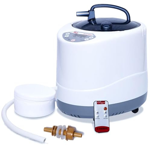 Sauna Generator with Thermostat, 2000W Portable Fumigation Machine, Remote Control, Large Wooden Barrel Steam Sauna Rooms, Body Therapy Steamer with Timer