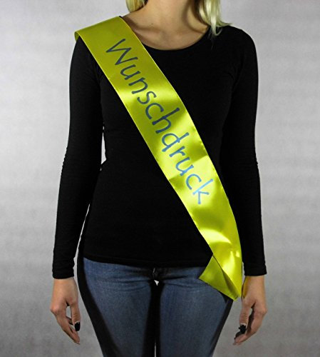 Schärpe Hochzeit Satinband Wunschdruck Schriftfarbe Party Jungesellenabschied Geburtstag