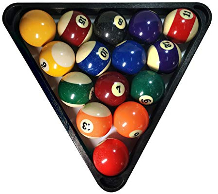 BALIKEN Triangle 8 Ball and 9 Ball Rack for Pool Table, Suited for 2-1/4 Pool Balls, Billiard Racks Pool Table Accessories (Triangle/Plastic, Black)
