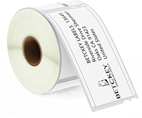 BETCKEY - 1 rulle standardetiketter kompatibla med DYMO 99014/S0722430, 54mm x 101mm, 240 stora fraktetiketter Lämplig för LabelWriter 450, 4XL INTE för 550 eller 5XL