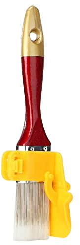 Almabbg Herramienta de borde de cepillo de pintura, herramienta de pintura de esquina con mango de madera maciza de 1.5 pulgadas, cepillo de pintura para recortar, cepillo profesional para cepillar,