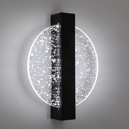 Comely Applique Murale Interieur LED 12W, Noir 1500LM 6500K Applique Murale