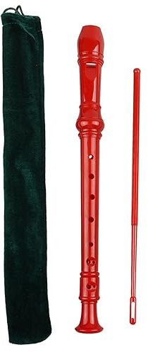 skola blockflöjt 8-håls Sopranblockflöjt Lång Flöjtinstrument För Nybörjare Med Musikredskap Sopranblockflöjt Träblås (Color : 04)