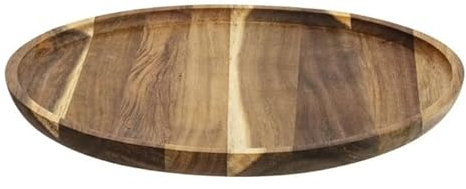 Secret de Gourmet - Assiette de Présentation Acacia 30cm Marron