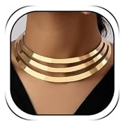 Your Always Charm Chunky Gold Necklace Dainty Statement Necklace for Women Choker Necklaces Exaggerated Ethnic Necklaces Punk Gold Accessories Trendy Stuff