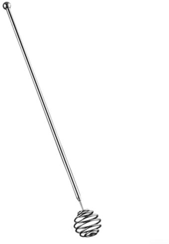 Cucchiaio per mescolare il miele in acciaio inossidabile 304, comodo strumento da cucina con design a spirale per una facile miscelazione (L)