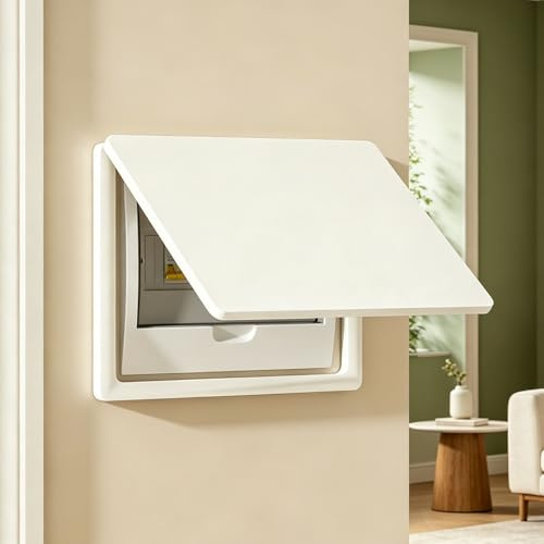 SJMDMZD Blanco Tapa Cuadro Eléctrico Decorativo, Tapa Contador Luz Decorativa con Tapa Abatible, Cuadro para Tapar Cuadro Eléctrico, Caja Contador Eléctrico para Hogar y Oficina A 50x40cm