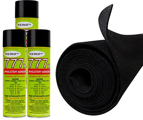 16FT x 3.75FT + 3 <777> CANS Spray Glue Adhesive Black cat Dog Step Stairs ramp Blanket Tower Carpet