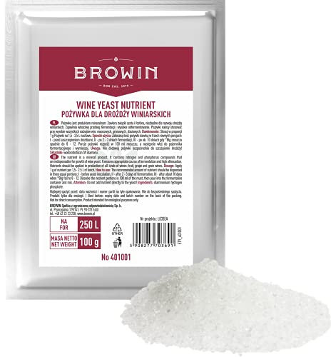 Browin 401001 Hefenährsalz,Nährsalz für Weinhefe, Nährsalz für Wein, mineralisches Nährsalz 100g