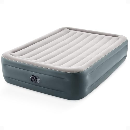 Intex Dura-Beam Plus 18 Queen Size Air Mattress with Built-in Pump