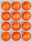 12 TLG. Glas-Weihnachtskugeln Set in 'Ice Orange' Eislack - Christbaumkugeln - Weihnachtsschmuck-Christbaumschmuck