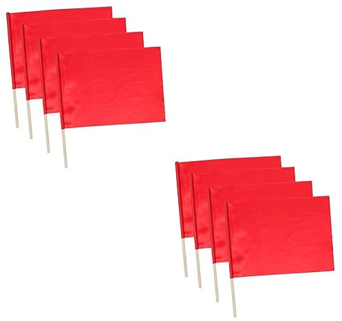 Toddmomy 8 STK Schiedsrichterfahne Wettbewerb Mit Flaggen Spiel Schiedsrichter Flagge Schiedsrichter Linienrichter Fahnen Schiedsrichter Befiehlt Flaggen Eckfahne Sport Holz Kind