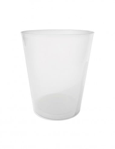 TELEVASO - 450 uds - Vaso Sidra 480 ml Reutilizable Ligero - Polipropileno (PP) - Color traslúcido - Vaso ecológico Libre de BPA, Ideal para cerveza, cubatas, agua