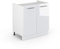 Vicco Waschbeckenunterschrank Fame-Line, Weiß Hochglanz/Weiß, 80 x 81.6 cm ohne Arbeitsplatte