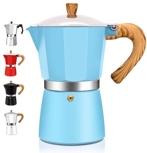 DITOSH 9 Tasse Espresso Cuisinière en Aluminium Moka Pot Machine à Café Express Percolateur Moka Classique Italienne Machine à Café Pour Italien et Cubain Brassage Pour Camping à Domicile 450ml 15oz