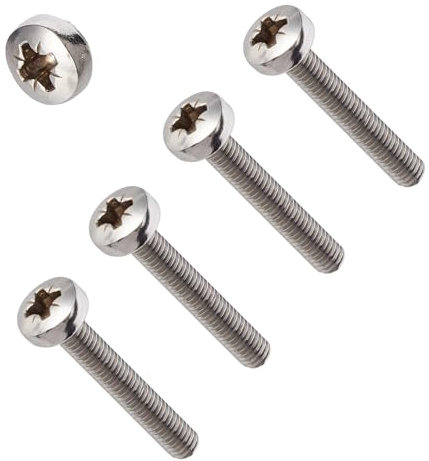TERF® M4 X 40mm Pozi Pan Head Machine Screws Stainless Steel A2 (304) Machine Screw M4 (4mm) X 40mm Pozi Drive Pan Head Machine Screw Bolts - Pack of 20