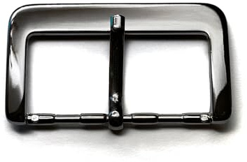 almela - Bältesspänne i glänsande silver 60 mm bred - 6 cm | Buckle belt, Silver, 60mm