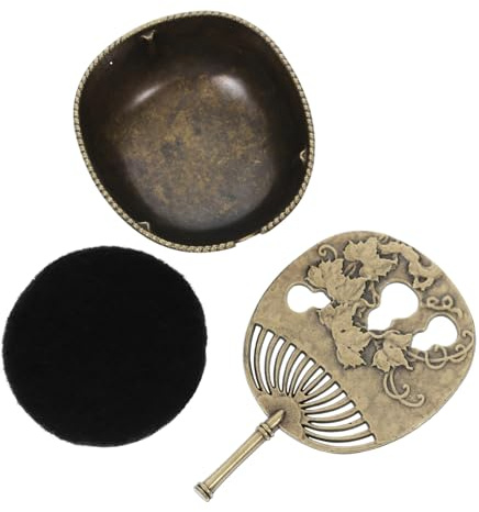 Cabilock Brass Incense Burner Mini Copper Cone Holder Lid Aromatherapy Resin Censer for Home Yoga Meditation Desk Decor