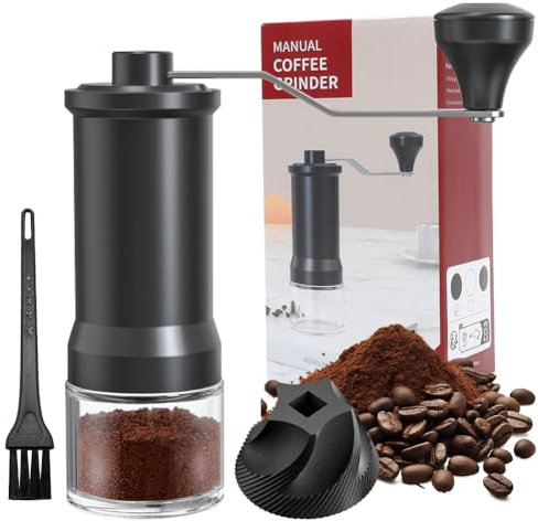 Yuragim Moulin à Café Manuel, Moulin Manuel Café, Broyeur Cafe Grain, Moulin Café Manuel, Moulins Manuels, Broyeur Conique en Céramique de Haute Précision pour French Press et cafetière à moka