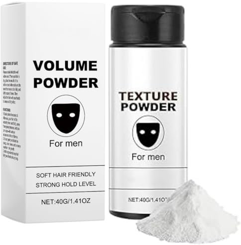 Polvere Volumizzante Capelli,Cera in Polvere per Capelli Uomo,Black Mask Volume Powder,Polvere per Texture, Polvere per Capelli da Uomo, Facile Da Applicare, Dona Consistenza Volume Immediati (40g)