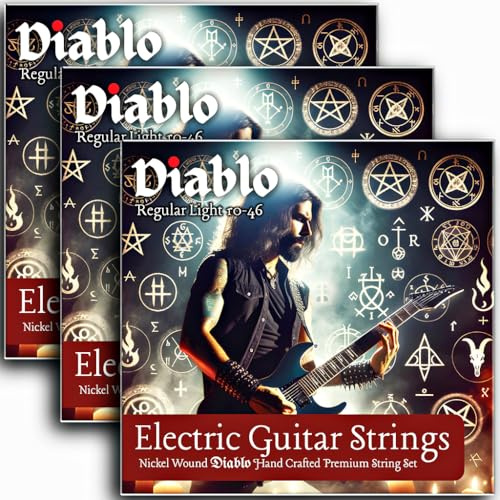 Diablo 10-46 Light Electric Guitar Strings, Nickel Wound 3-Pack (10s) 10-46 Gauge